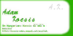 adam kocsis business card